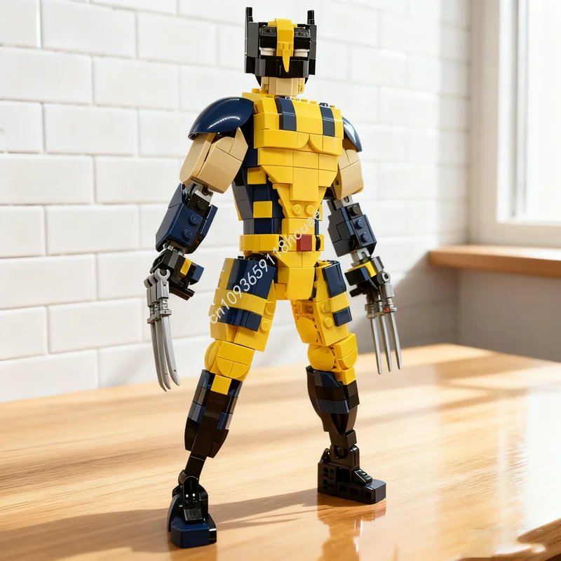 500pcs MOC Wolverine Deadpool And Super Heroes Model Building Blocks Christmas Gifts Architecture Assemble Toy DIY Creative Kids