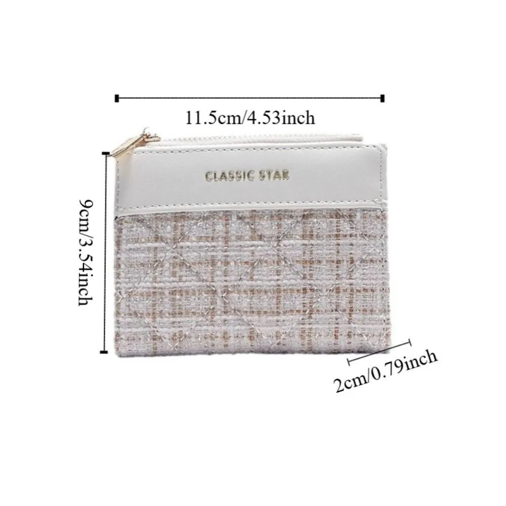 Dompet Pendek Wanita Warna-warni Portabel Dompet Pendek Ritsleting Tempat Kartu Kulit PU Elegan Ultra Tipis Dompet Koin Minimalis Perjalanan