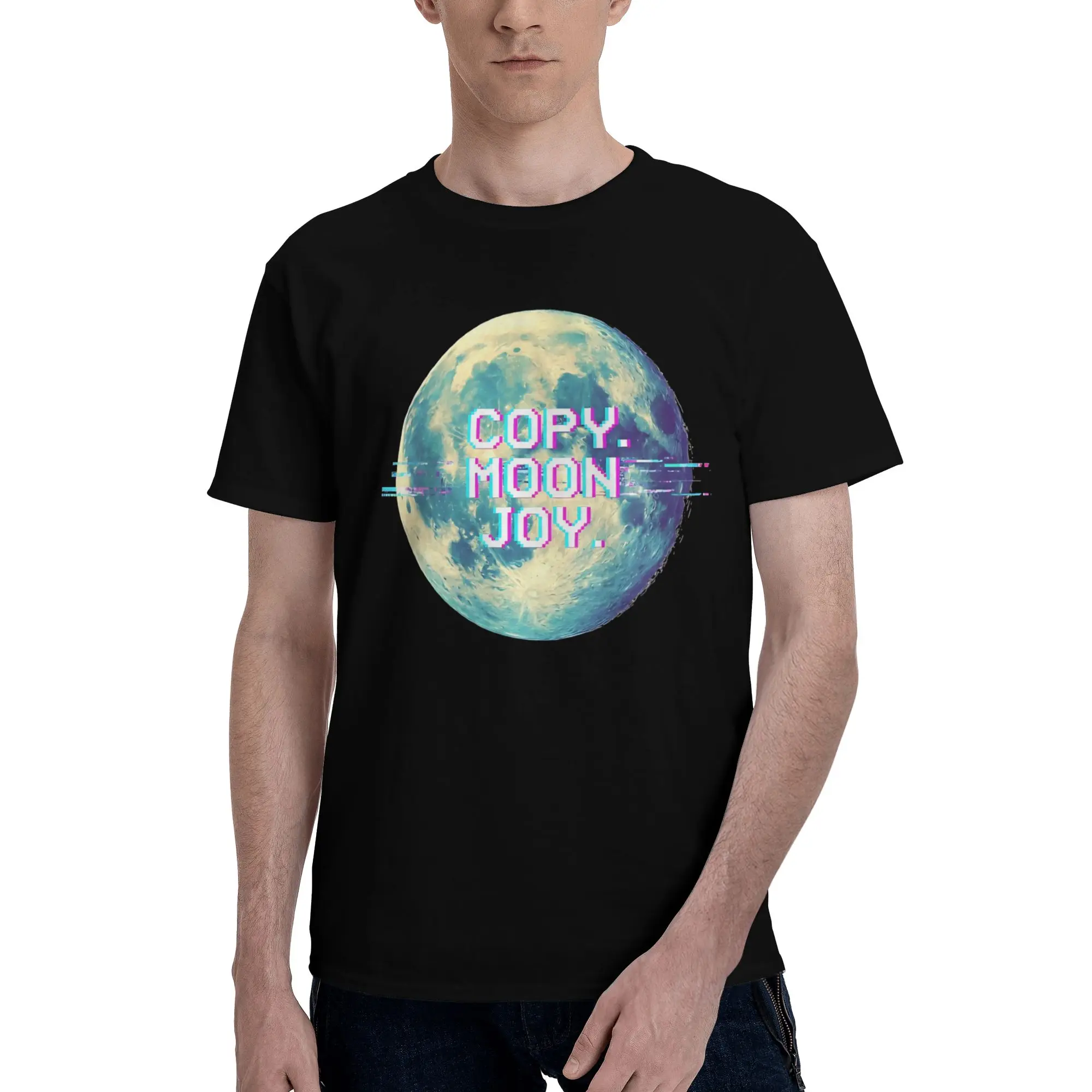 Copy Moon Joy 23 Novelty 100% Cotton T-Shirt  Tops Tees For Men