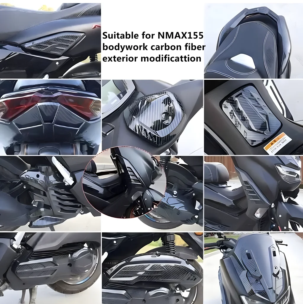 For Yamaha NMAX155 NMAX 155 2020-2023 Motorcycle Turn Signal Light Cover Front Lamp Cover Water Transfer Print Trim Guards