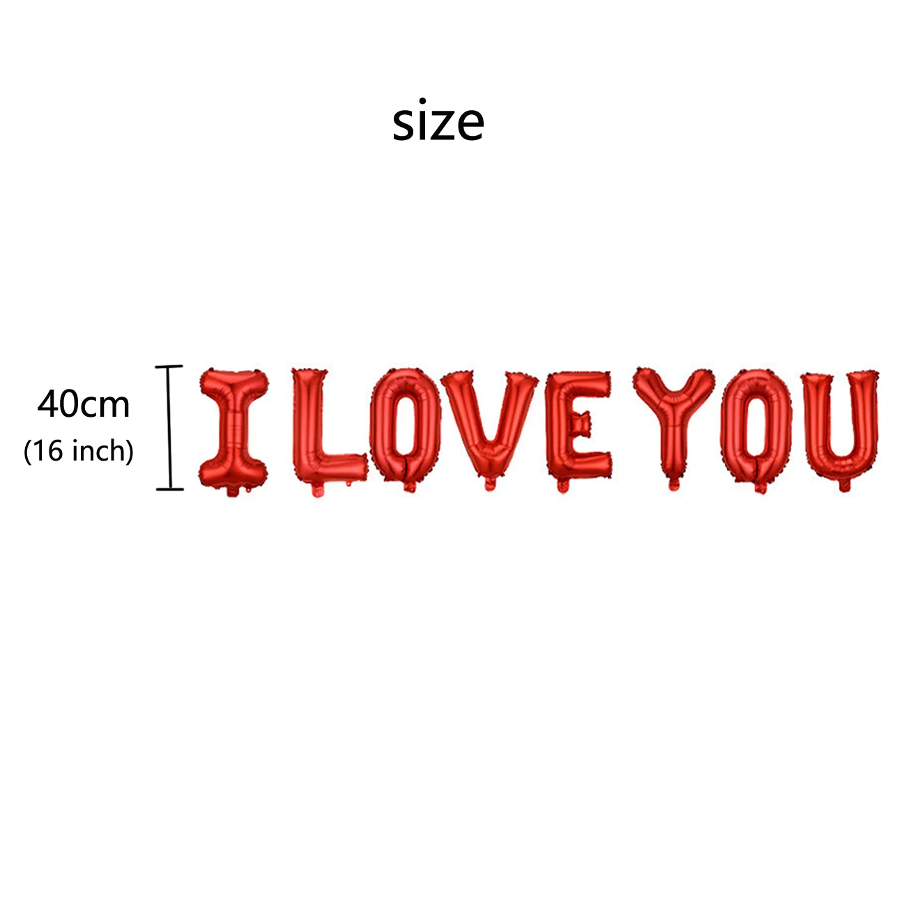 I LOVE YOU English Letter Aluminum Film Balloon Set 16 inch Confession Background Decoration Balloon Valentine's Day