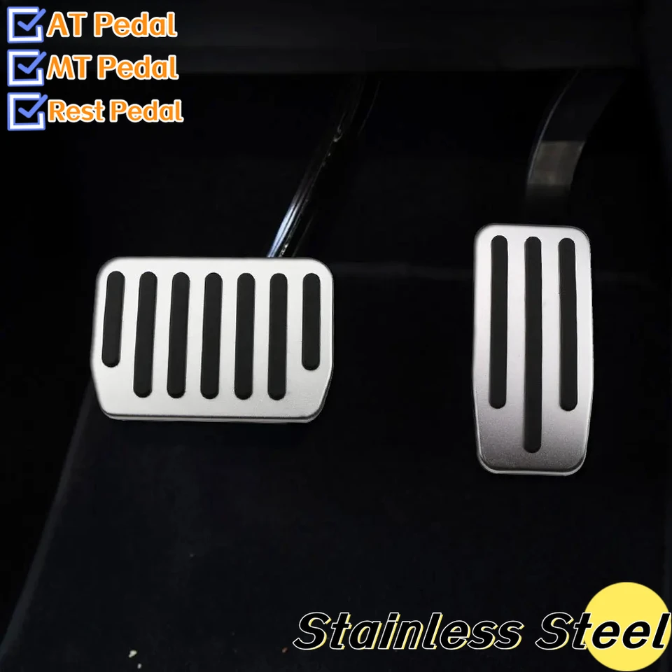 Kit 3 Pédales Voiture Tesla Model S/X – Pédales Antidérapantes, Confort & Sécurité, Remplacement 2013-2022 (conduite à Gauche)