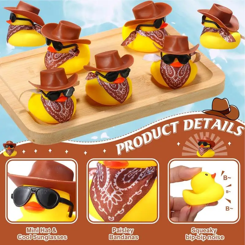 Cool Rubber Ducks Bath Toy, Floater Duck Sunglass para Dashboard, Car Goody Bag Fillers