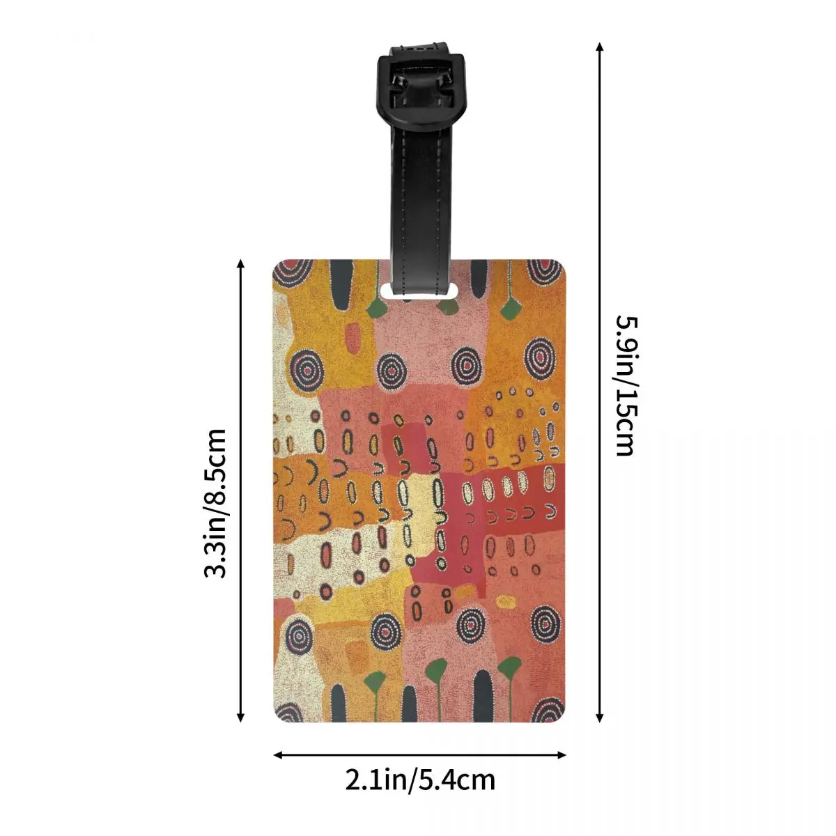 여행 가방용 맞춤형 호주 원주민 예술 수하물 태그, 창의적인 패턴, 재미있는 수하물 태그, 개인 정보 보호 커버, ID 라벨