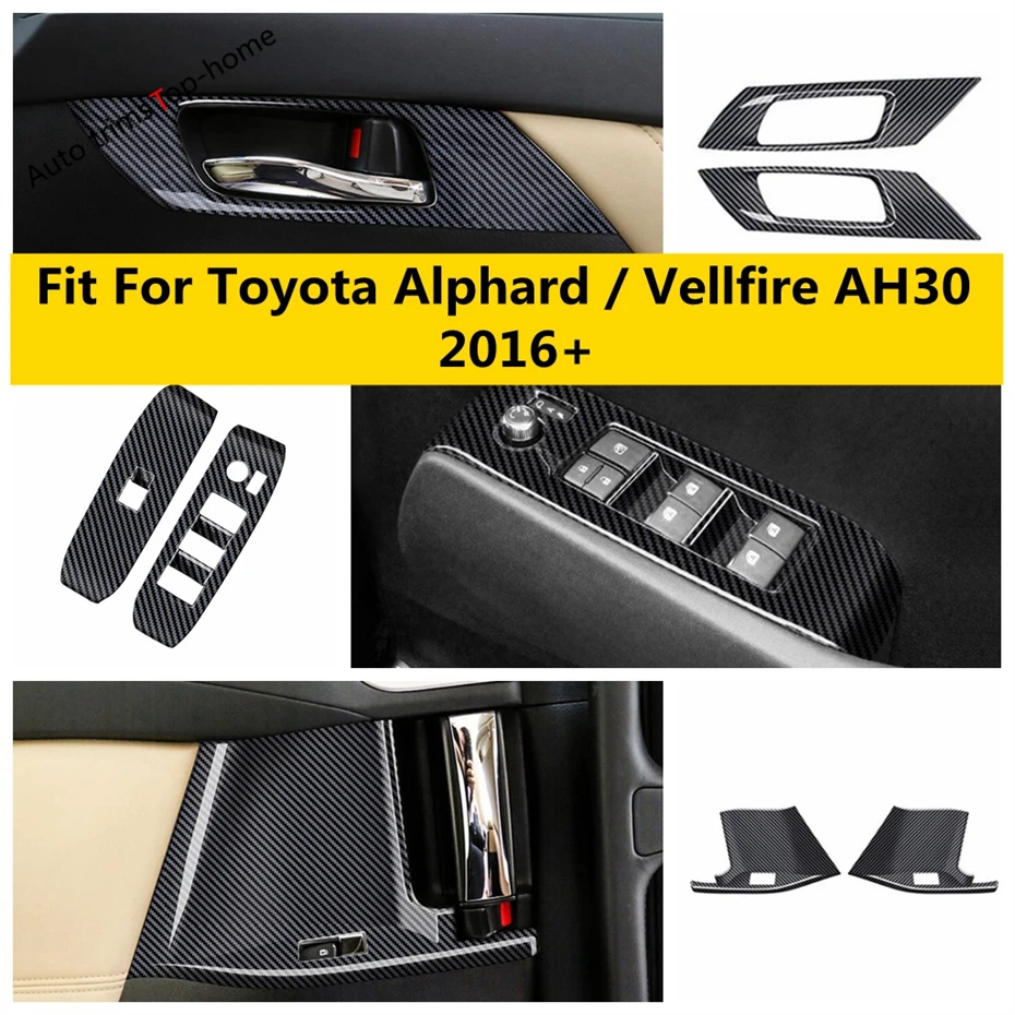 

Door Handle Bowl Armrest Window Lift Button Control Panel Cover Trim Accessories For Toyota Alphard / Vellfire AH30 2016 - 2022