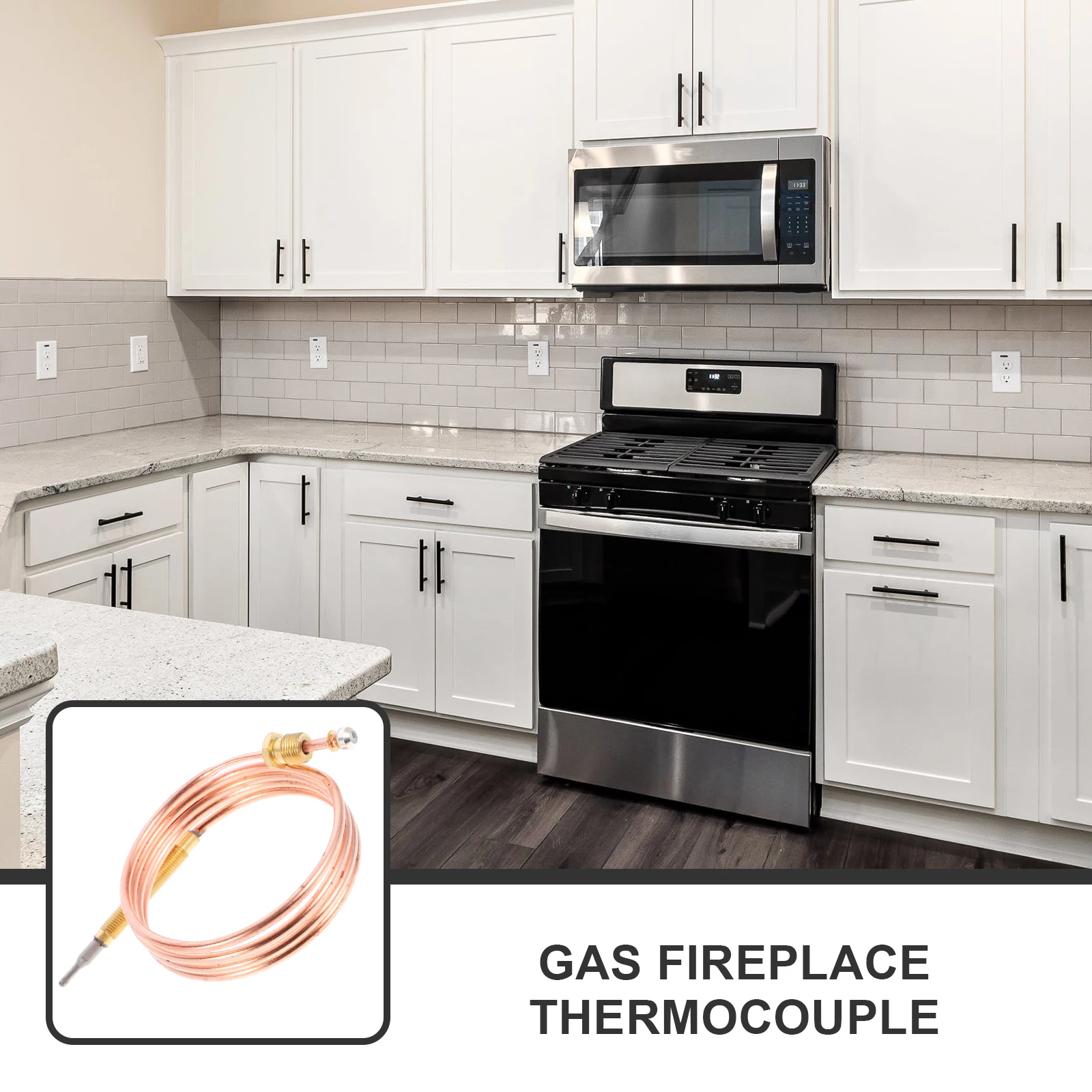 Gas Fireplace Thermocouple Replacement Furnace Bbq Grill Cooking Thermometer Burner Probe Coil Temperature Sensor