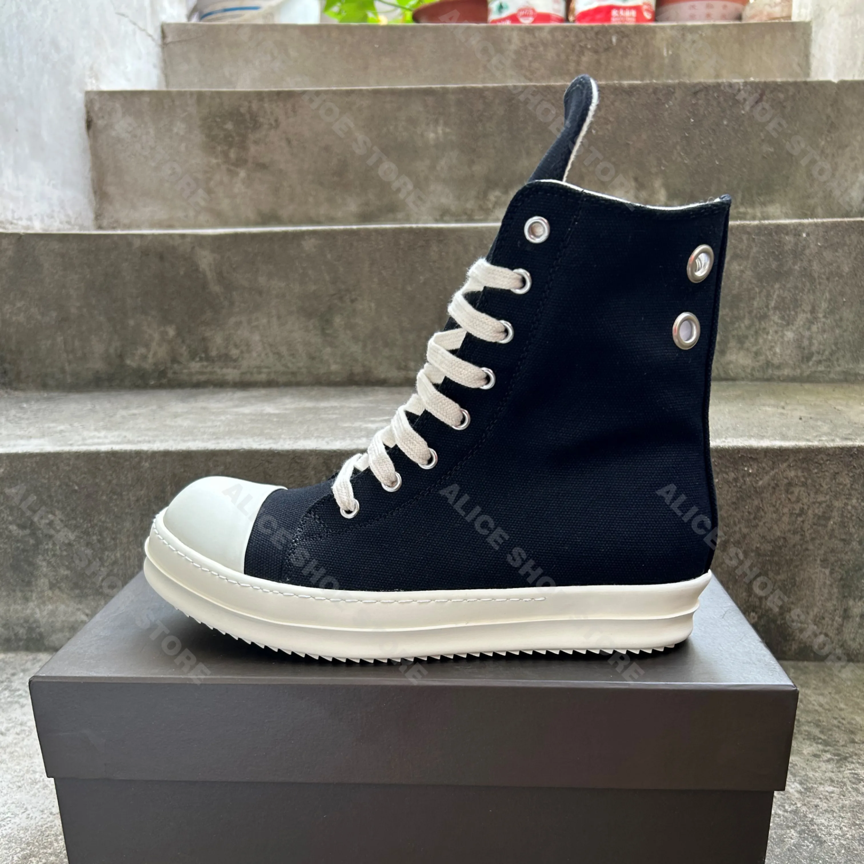 

Классические люксовые кеды на платформе с металлическими отверстиями, на молнии, на шнуровке, для женщин и мужчин, черные, из канваса