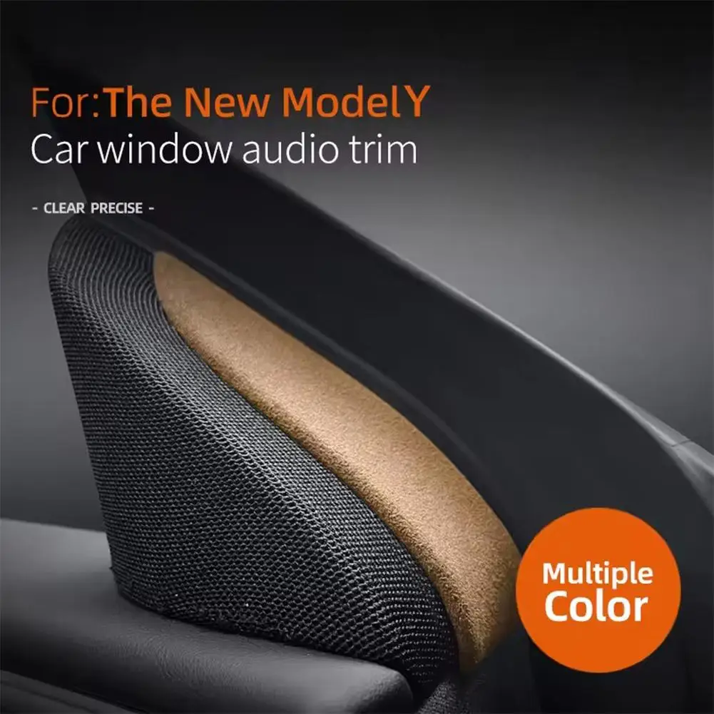 

Аудиосистема окна автомобиля, декоративная наклейка на панель, замша для Tesla, для модели Y, автомобильные аксессуары для интерьера K3X5