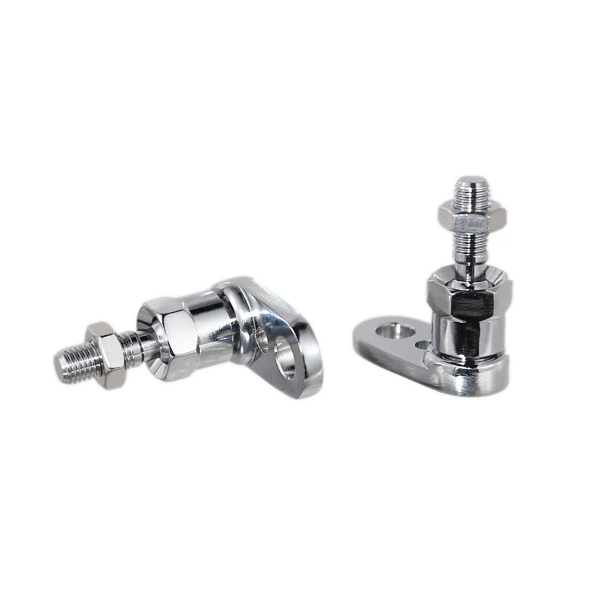 Chrome Turn Signal Relocation Brackets For Harley Dyna Fatboy Beakout Sportster