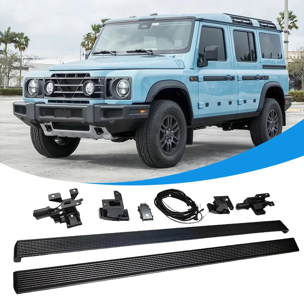 

Fit for Ineos Grenadier 2024 2025 2026 Deployable Power Electric Running Boards, Aluminum Retractable Side Step Nerf Bars, Black