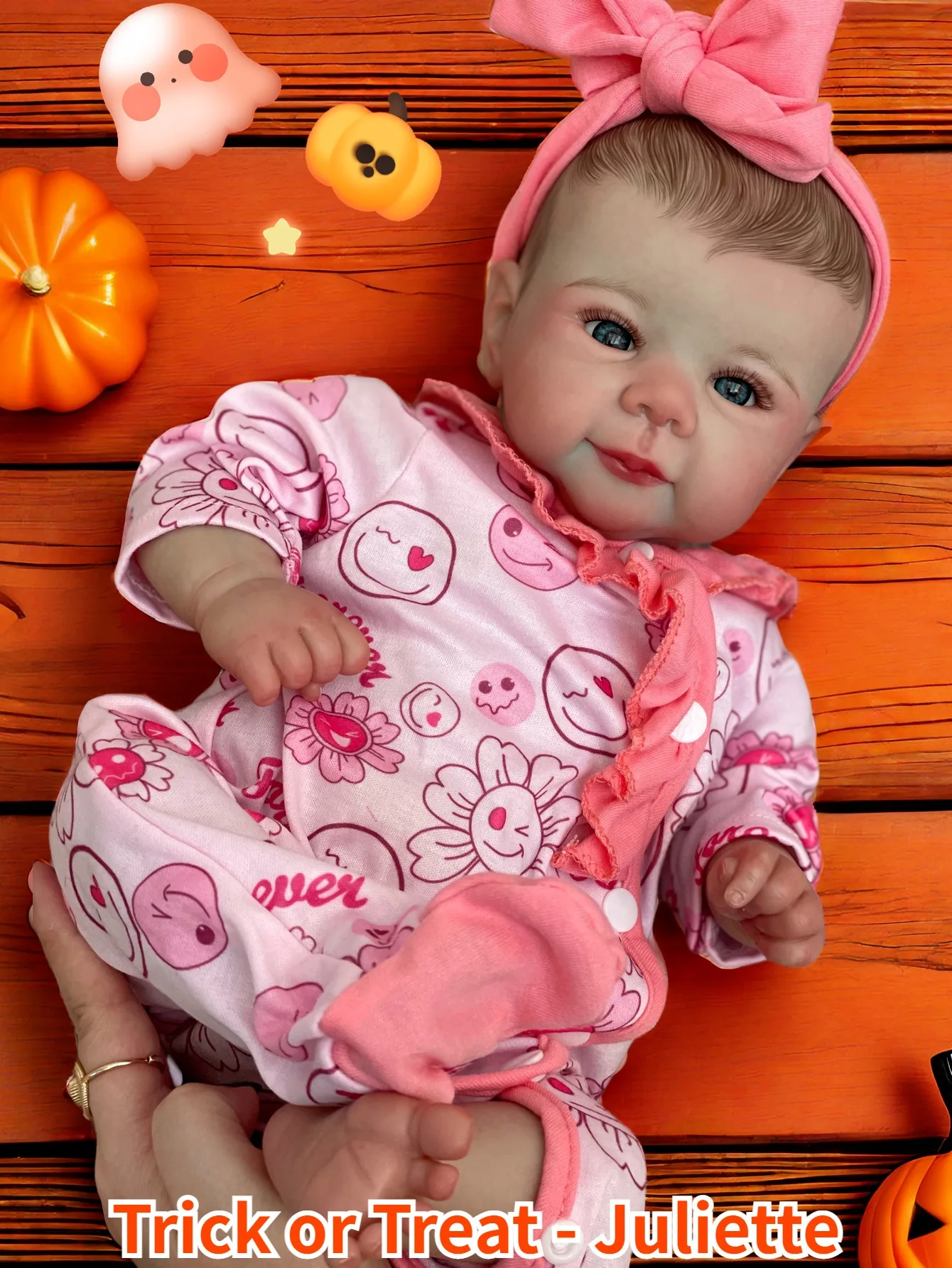 

Реалистичная кукла-реборн для детей, 20 дюймов, подарки на Хэллоуин, ручная работа, кукла-Новорожденный