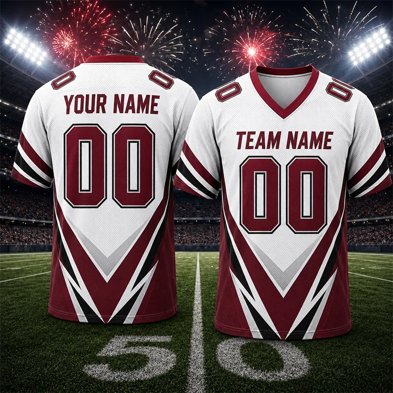 Trendy Personalization Rugby T Shirts For Men Free Custom Name Team Name Number DIY Football Jersey Casual Oversized Kids Tees