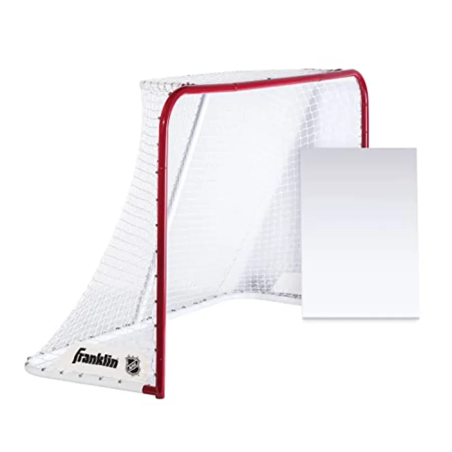 

NHL Quikset Steel Hockey Goal - 72 for outdoor use, steel frame, black finish, quick-setup portable design