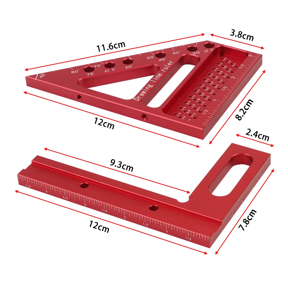 Aluminum 45/90 Degree Woodworking Square Protractor For Ford Explorer 98-01, Mercury Mountaineer 98-01 Replace 1L2Z-98420A68-AA