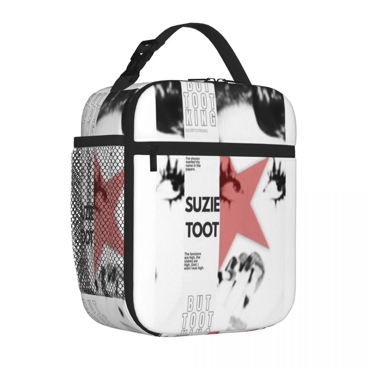 Hot Sale Suzie Toot Buttootking Poster Fruit Print Foldable Lunch Bag Festival Outing Food Cooler Bag