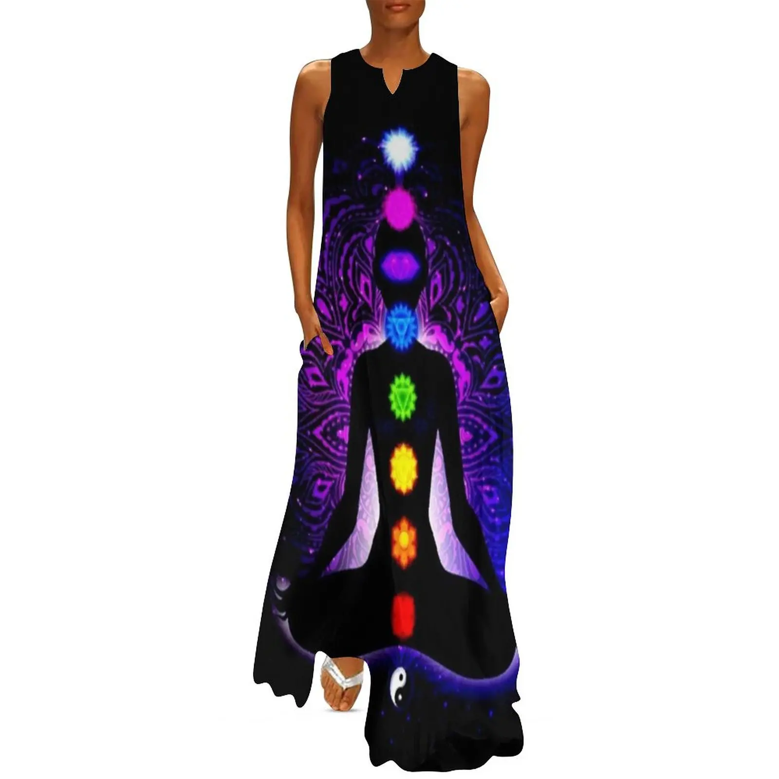 7 Chakras Reiki Long Dress womens dress summer dresses party dress women elegant luxury