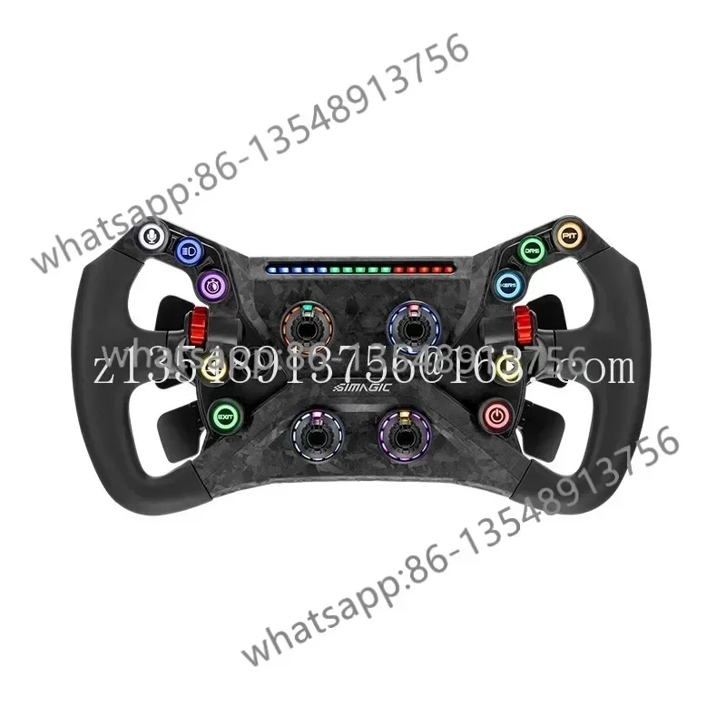 Racing emulator game steering wheel dual clutch direct drive panel