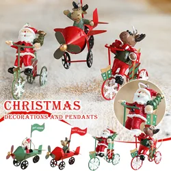 Interesting creative Christmas desktop ornaments Santa Claus elk resin iron small ornaments Xmas home holiday decoration