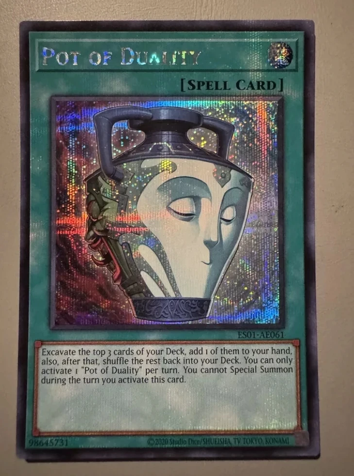 

Yugioh KONAMI Duel Monsters ES01-AE061 Pot of Generosity Secret Rare Asian English Collection Mint Card