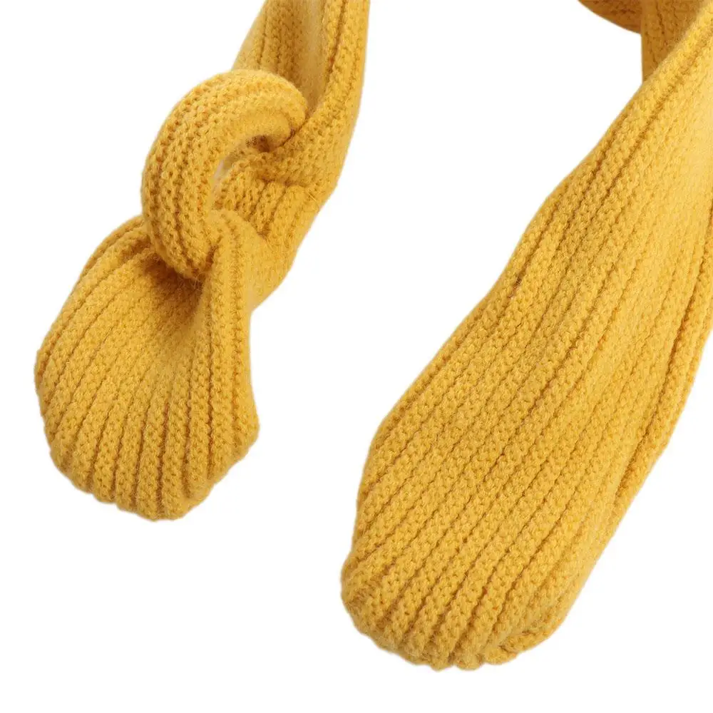 Immagine 3: Sciarpa Semplice Monocolore per Ragazzi e Ragazze, Sciarpa Casual Antivento per Bambini, Sciarpa Invernale Spessa Lavorata a Maglia per Esterni, Regali