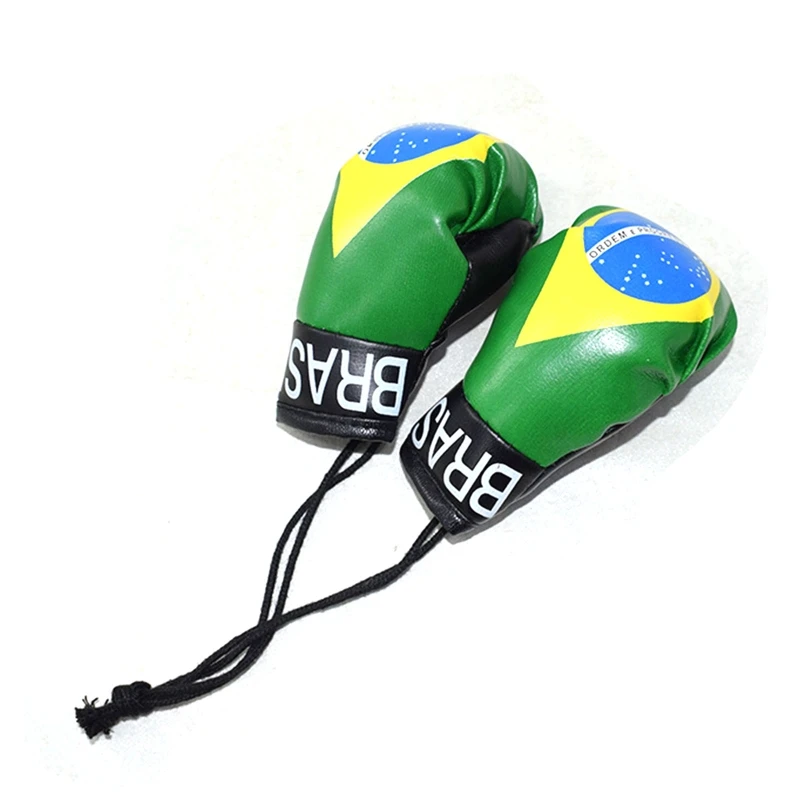 Accesorios fotografía recién nacido 10cm, Mini guante boxeo simulación, guantes con bandera boxeo para sesión