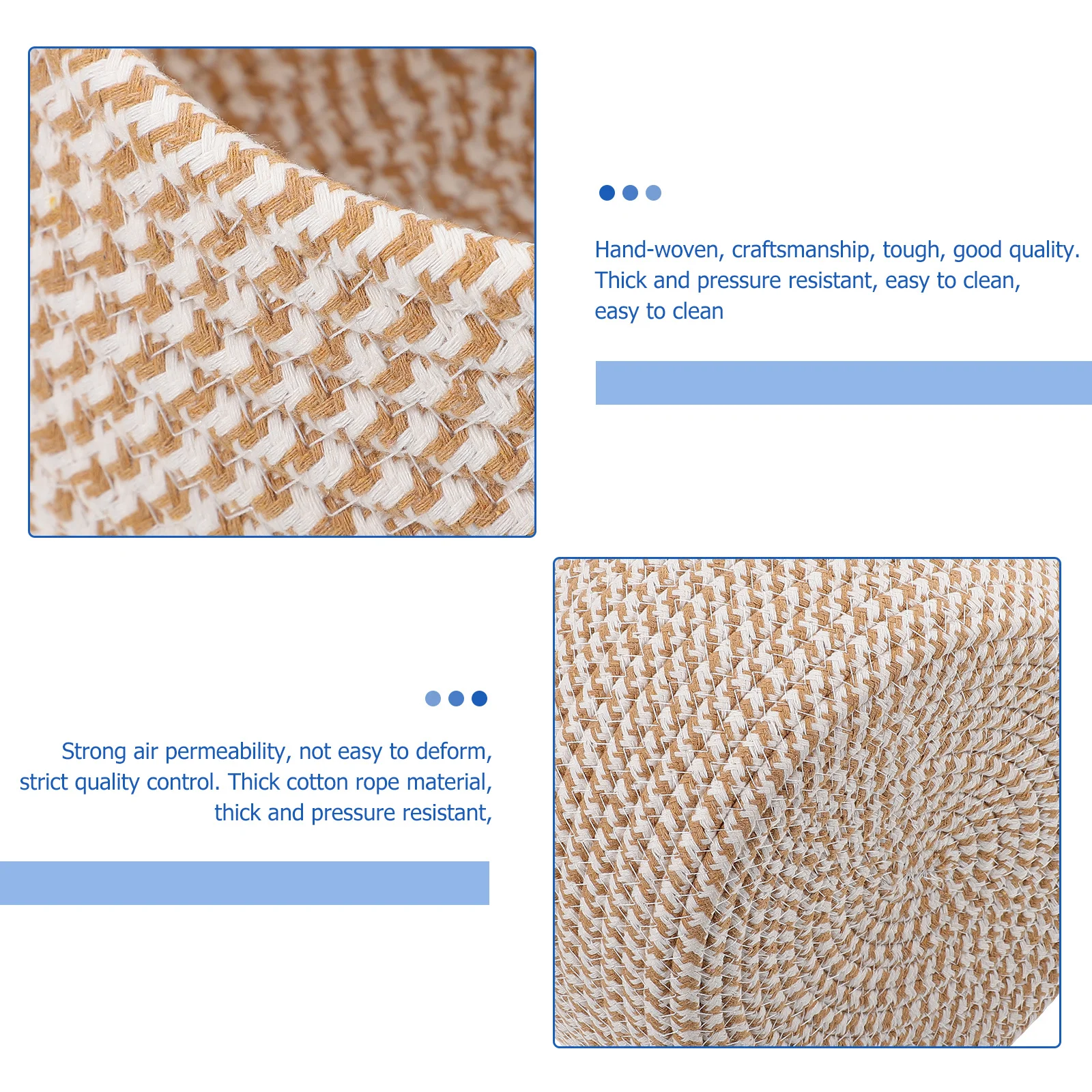 

Storage Basket Cover Thickened Cotton Rope Woven Organizer For Home Bedroom Cotton Rope Braided Basket Bathroom Sundry Storage