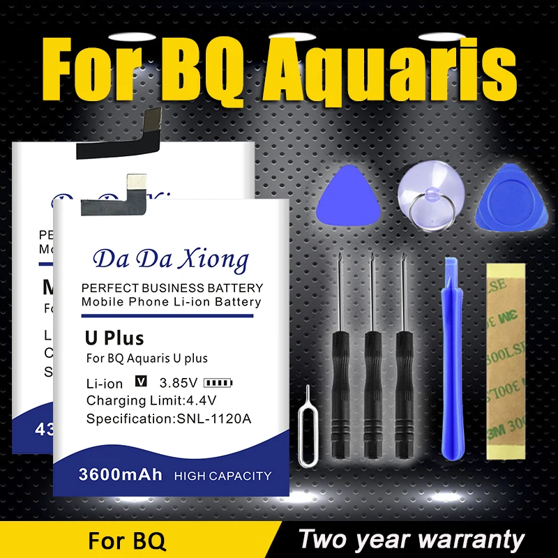 DaDaXiong 2024 New Battery For BQ Aquaris X X5 M5 U V BQ-5034 BQ-5520L Pro Plus Batteries + Tool Kit