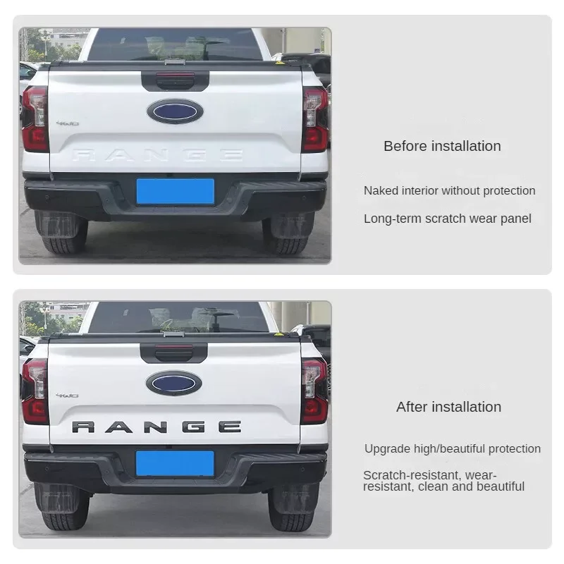 Car Emblem Badge Logo Sticker Tailgate Insert Letters Fit For Ford Ranger Wildtrak T9 2024 2025 Badge 3D Raised Emblem