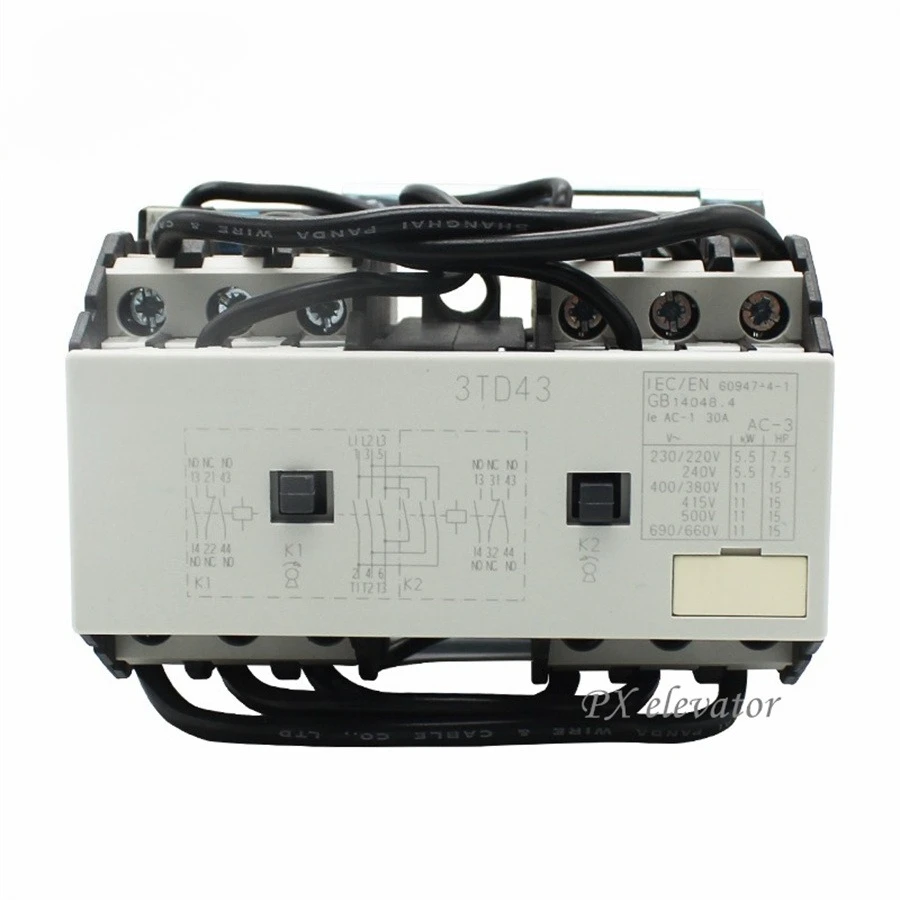 Electromechanical interlocking reversible AC contactor switch lifting parts