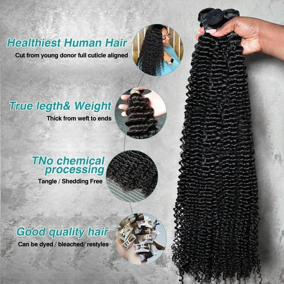 Peruvian Human Hair Bundles Deep Wave 34 36 38 inch Virgin Human Hair 1 3 4 Bundles Women Sew In Quick Weave Raw Hair Extensions