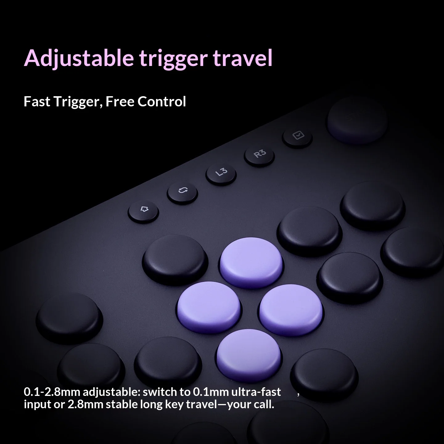 Akko funbox Star Magnetic Mini Switch Wired Game Controller Multi Platform Adjustable Travel Black Transparent Gaming Gamepad
