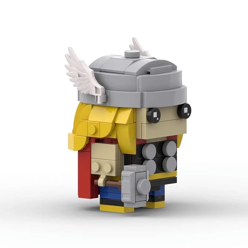 MOC Brickheadz Superhero Filme Personagem Montagem Modelo, Blocos De Construção Brinquedo, Idéia Do Presente