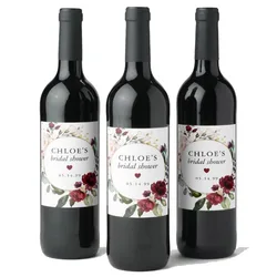 30 Pieces Custom Personalized Birthday Anniversary Wedding Waterproof Wine Bottle Labels Custom Personal Photos