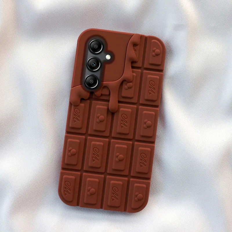 3D Chocolate Ice Cream Mouse Phone Case For Samsung Galaxy A13 A14 A15 A16 A31 A32 A34 A51 A52 A53 A54 A55 Soft Silicone Cover - náhled 3