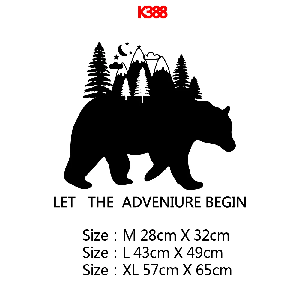 1PC Lovely Bear Forest Vinyl Decals Wall Stickers For Study Room Wall Art MURAL