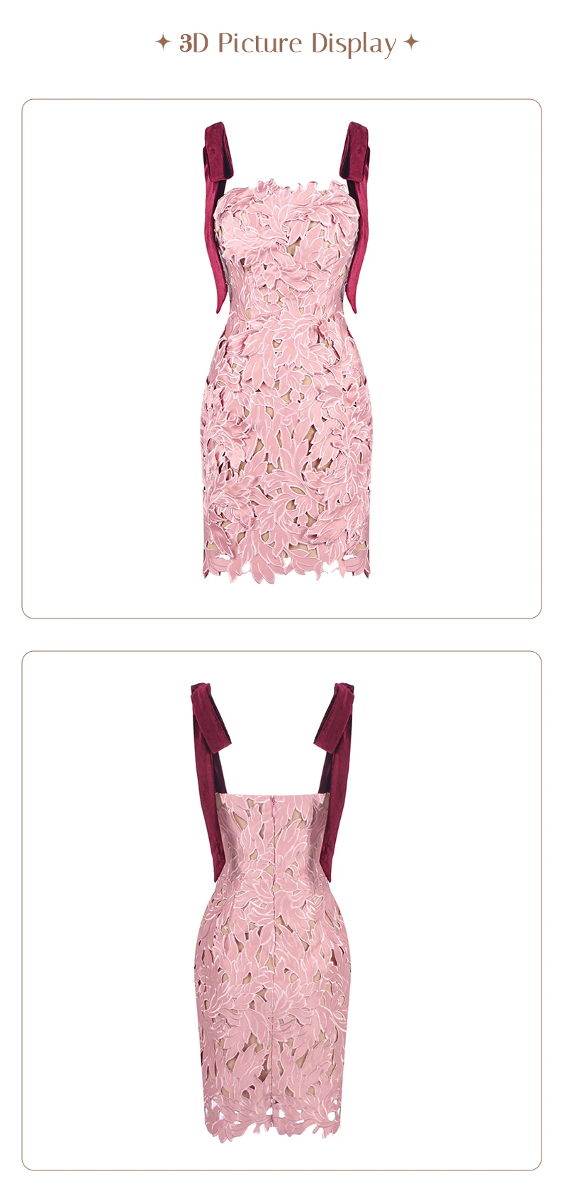 Elegante mini abito floreale 3D senza spalline - Lussuoso abito da sera ritagliato realizzato a mano da donna per occasioni speciali