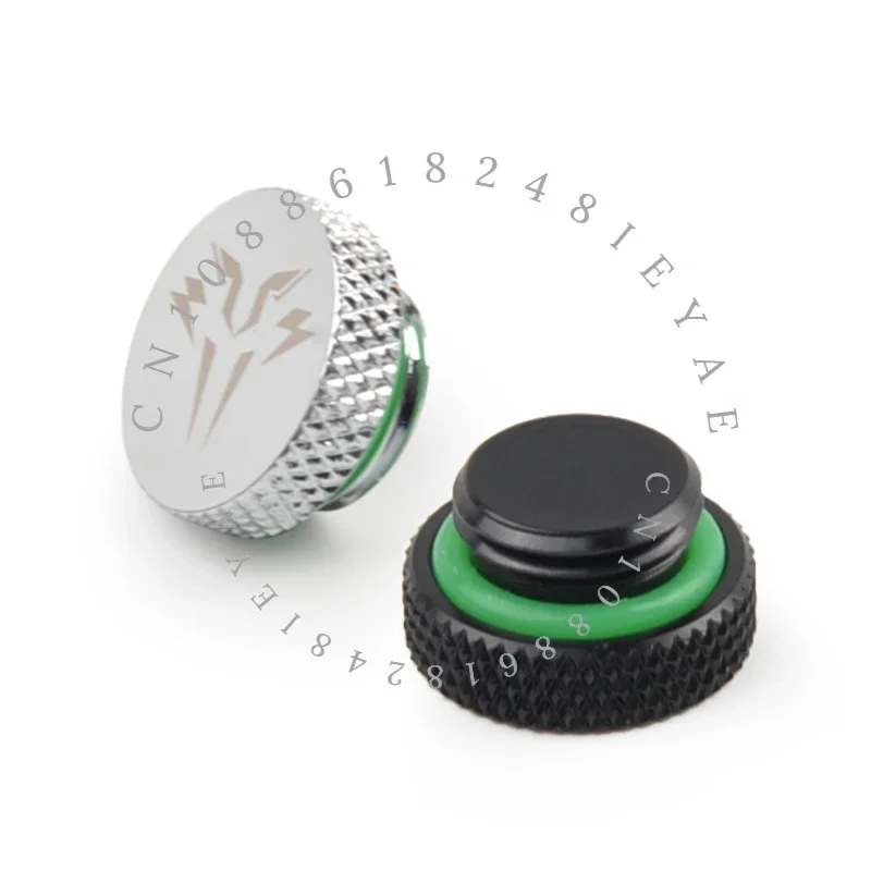 

Bright Silver Cool Black Brass Water Pump Plug G1/4 Thread Water Cooling Diy Accessories Quick Screw