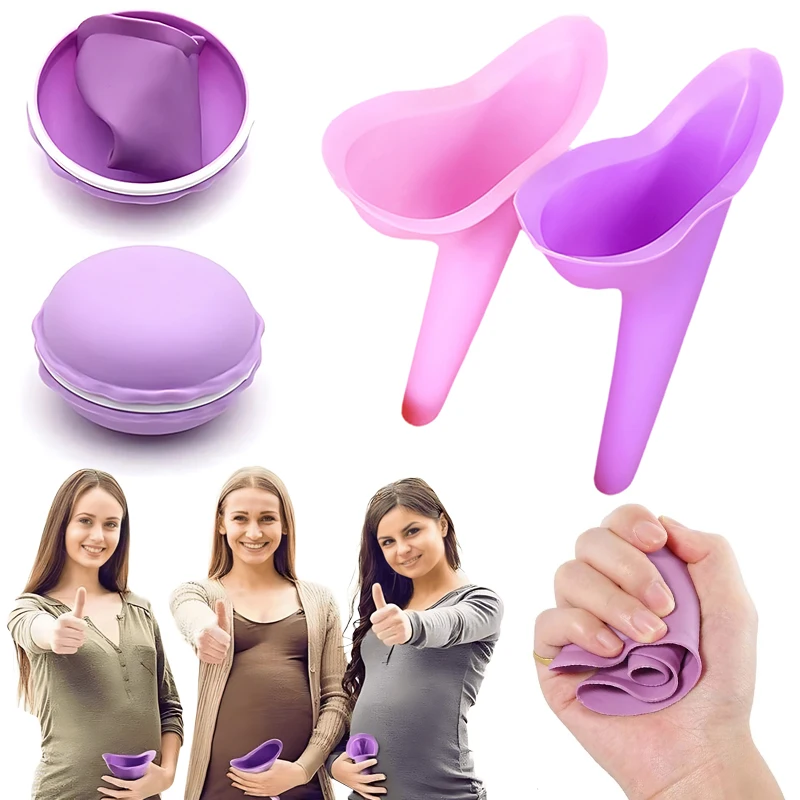 1 PC Silicone Urinal with Storage Box Soft Standing Urination Device Portable Toilet Outdoor Travel Camping Convenient Clean ZYF