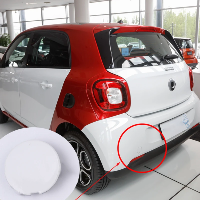 Car Front And Rear Bumper Trailer Hook Hole Plastic Cover For Smart 453 Fortwo Forfour Car Products Exterior Accessories