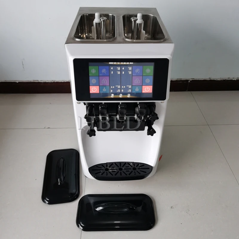 Commercial Desktop Soft Ice Cream Machine 2900 Pre Cooling System Snack Beverage Vending Machine for Business Use