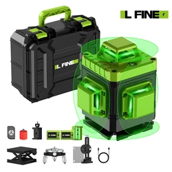 LFINE 4D16 Lines Nivel Laser Professional Laser Level Automatic 360°Self-leveling Laser Levels with Suitcase Green Lines
