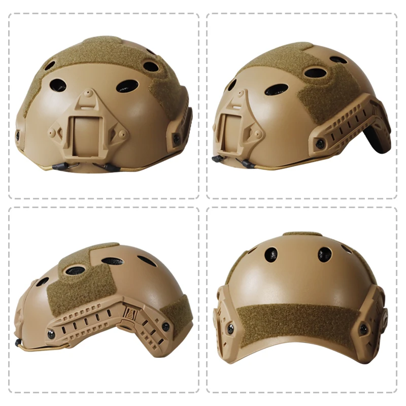 BOOIU Airsoft Tactical Helmet FSAT PJ/MH Helmet Military Tactical Gear Self Defense Outdoor Cycling Hiking CS Helmet Protection