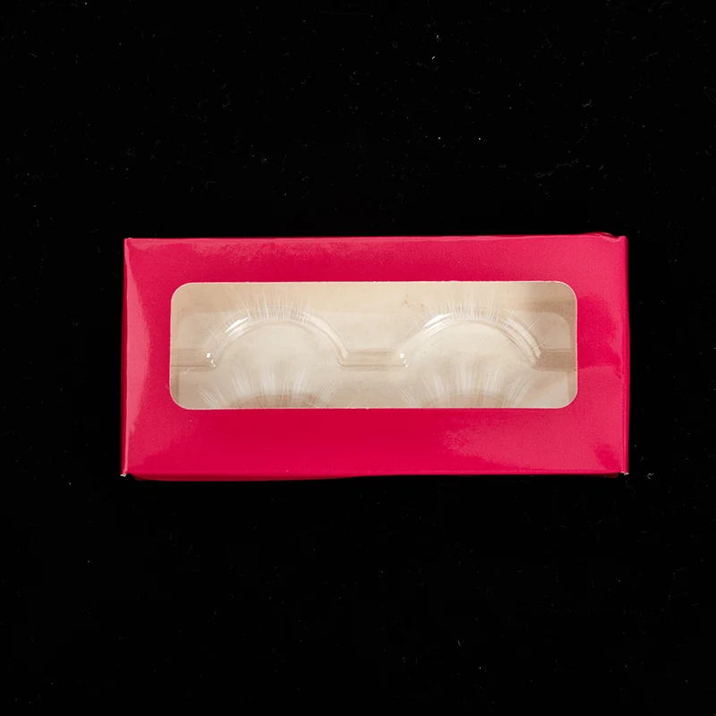 2ペアの白い上まつげと下まつげのつけまつげ、ソフトで繊細なまつげエクステンションツール