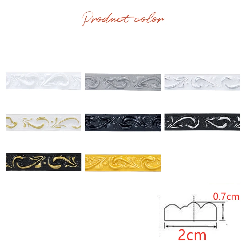 PVC Self Adhesive Flexible Bendable Ribbon Rope Panel Moulding Door Mirror Frame Trim background wall molding line Home Decor