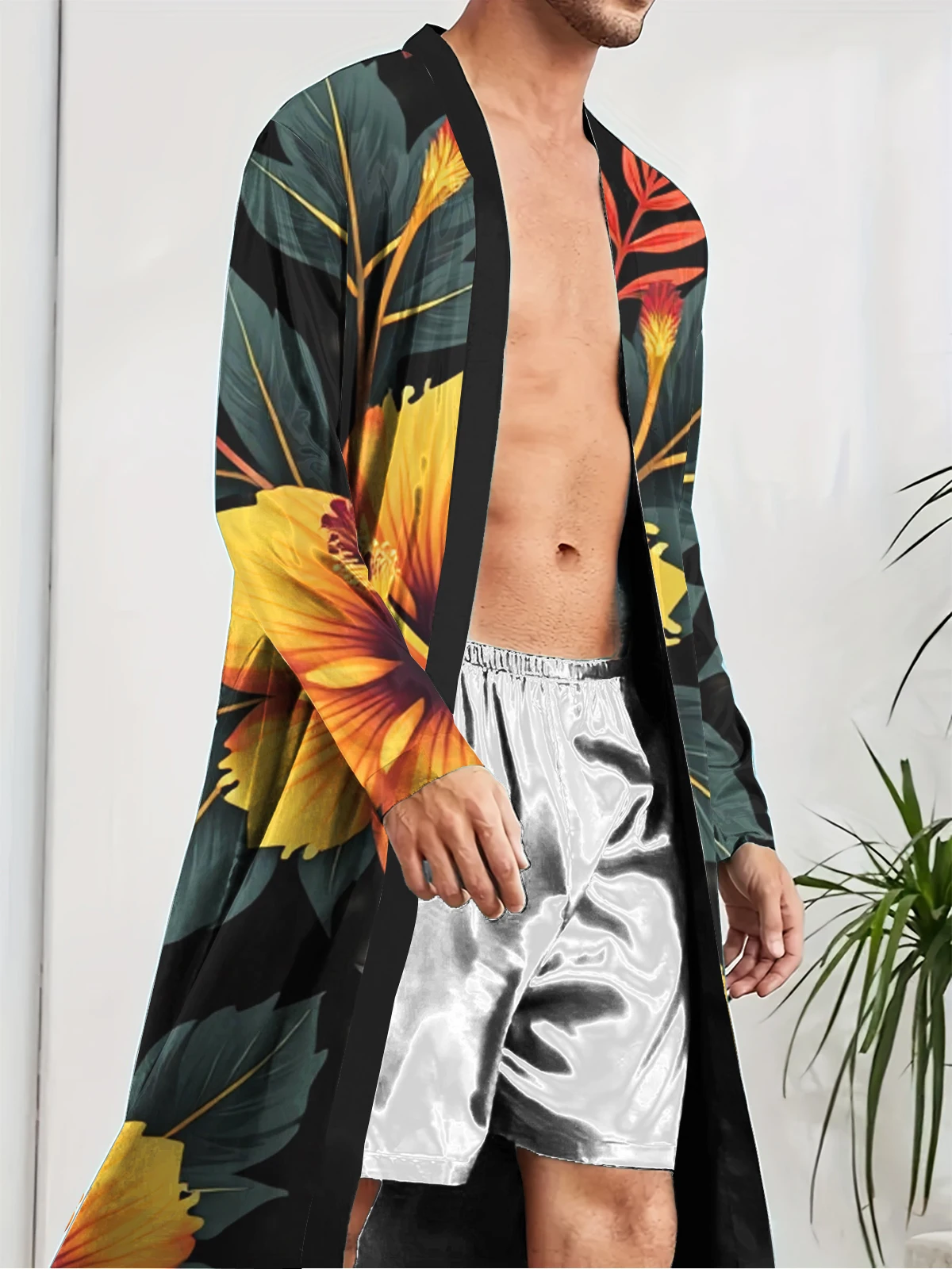 1pcs Men's Robes 2026 Spring/Summer Shower robe Bathrobe men Breathable 3D Printed Bathrobe Funny pajamas Graphic Sleepwear