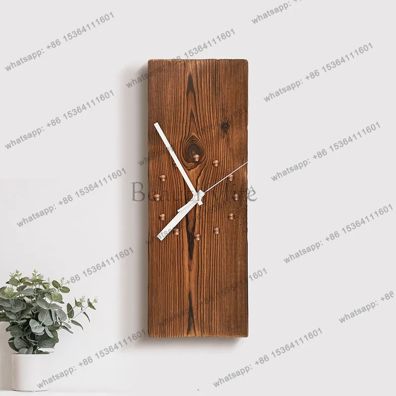 Unique Digital Clock Wall Hanging Vintage Wood Design Wall Clocks Simplicity Originality Reloj