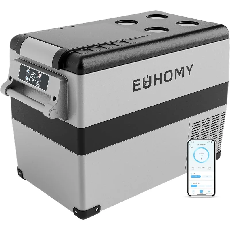 

EUHOMY 12 Volt Car Refrigerator, 48QT(45L) Car Fridge Electric Cooler APP Control,12V Refrigerator -4℉~68℉,Portable Refrigerator