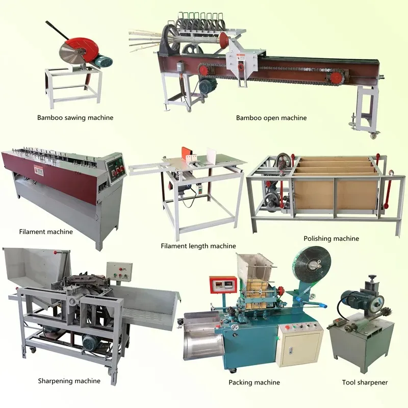 Automatic bamboo chopstick making machine chopstick processing machinery barbecue stick making machine
