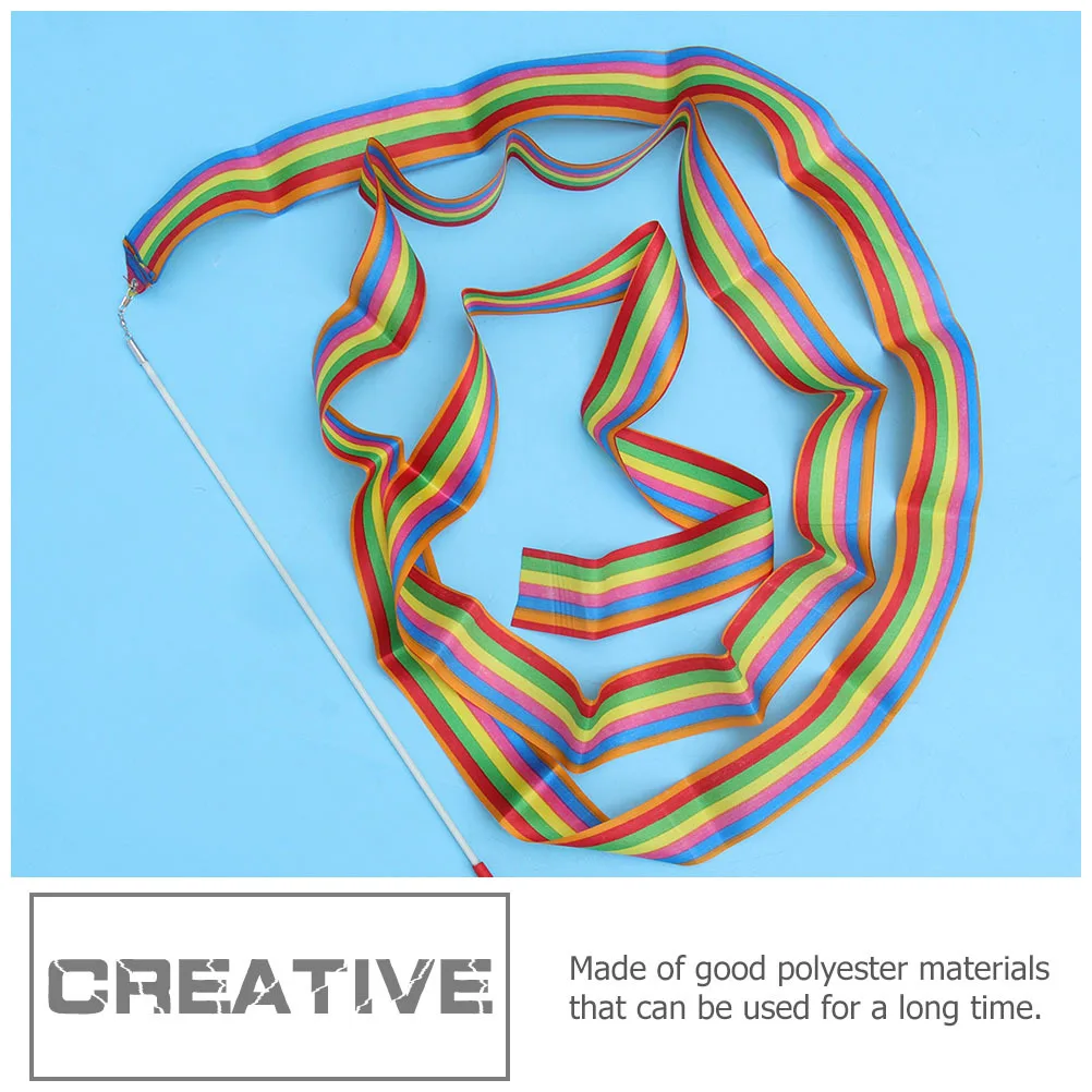 

12Pcs Lightweight Colorful Ribbon Gymnastic Streamers Dance Accessories Gymnastics Supplies Portable Bright Art Dancing