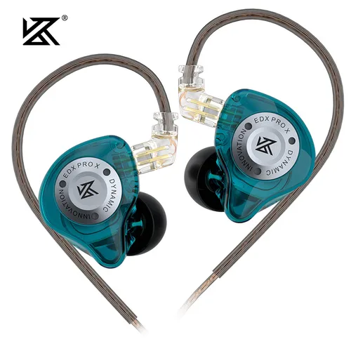 Auriculares KZ EDX PRO X IEM con unidad dinámica, auriculares HiFi con sonido de graves profundos, auriculares deportivos con cancelación de ruido y música con Cable desmontable